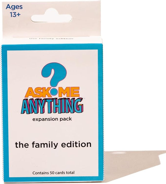 ASKMEANYTHING Family Edition Expansion - Conversation Starter Card Game with 50-Card Expansion Pack