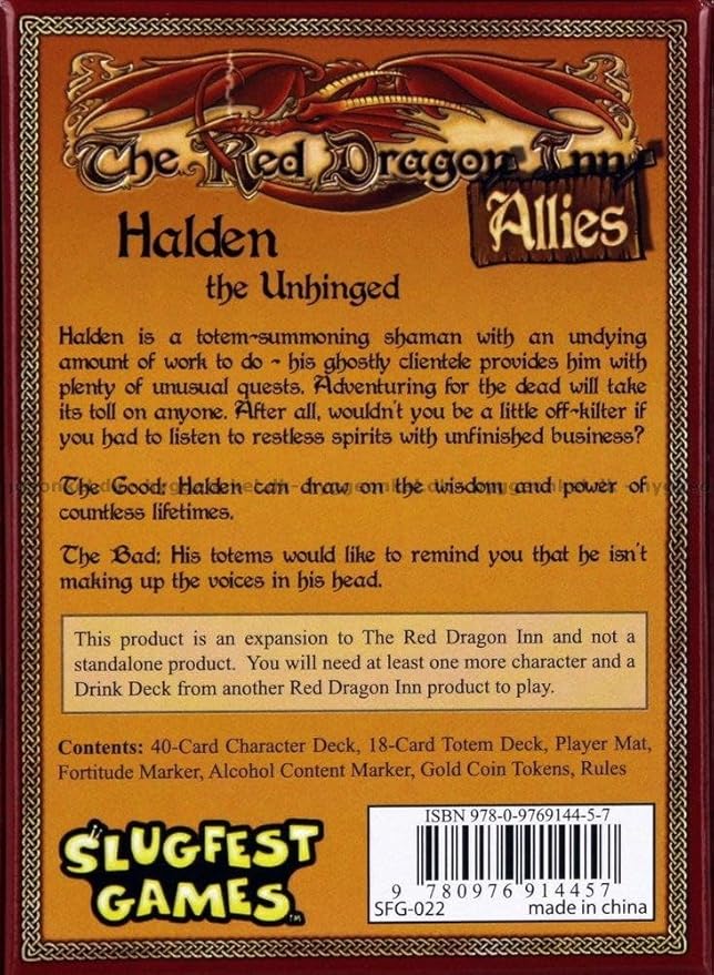 Red Dragon Inn: Allies Halden The Unhinged Card Game