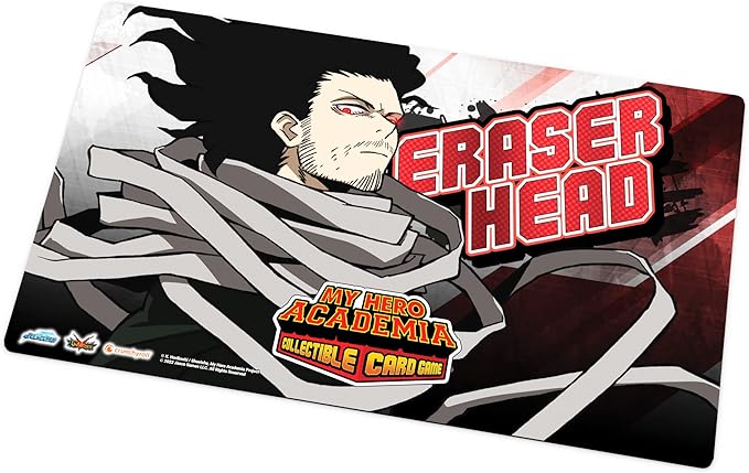 Asmodee Jasco My Hero Academia Collectible Card Game Series 3 Eraser Head PLAYMAT | 18" by 24" Rubber Game Mat | Ages 14+ | 20-30 Minutes | Made by Jasco Games