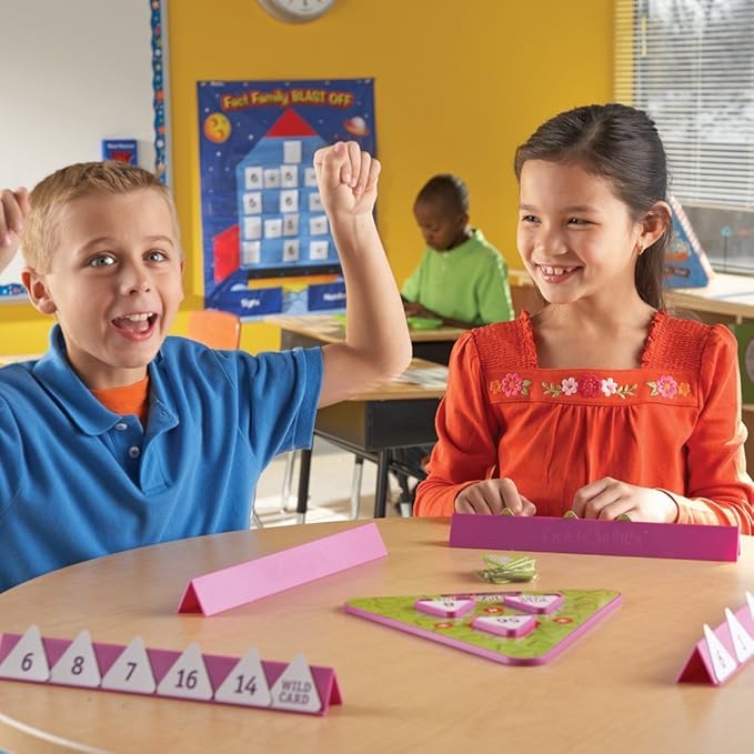 Learning Resources tri-FACTa Multiplication & Division Game, Homeschool, Math Game, 2-4 Players, 104 Piece Set, Ages 8+
