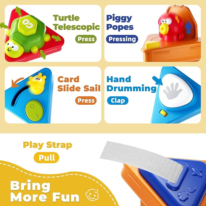 20-in-1 Toddler Busy Board Activity Cube Toys, Montessori Toy for 1 2 Year Old Boys Girls Kids, Early Educational Active Toy for Toddler 1-3, Travel Toys Gifts for 1 2 Year Old Boy Girl
