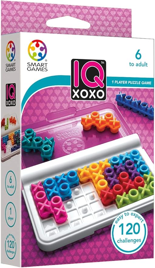 SmartGames IQ Bundles Color Series: IQ Twist & IQ XOXO 240 Challenges for Ages 6-Adult