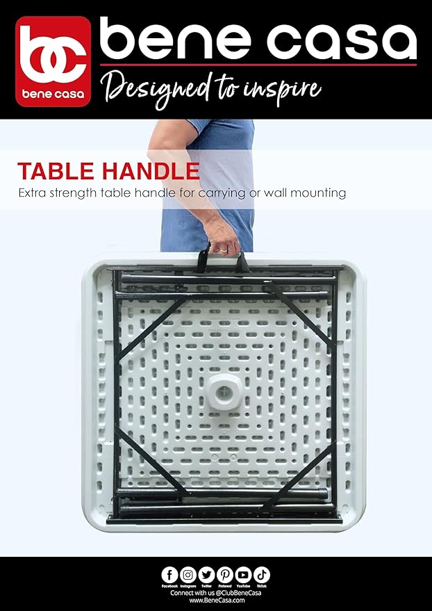 Benecasa Blow Mold Domino Game Table