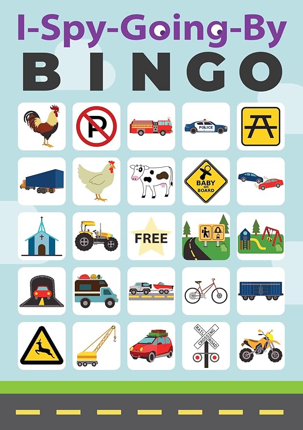 I-Spy-Going-by Bingo Road Trip Travel Game
