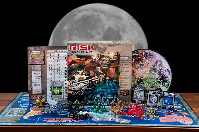 Renegade Game Studios: Risk 2210 A.D. - Risk Gameplay, New Twists, Mechs, Underwater & Moon Locations, Commanders, Ages 10+, 2-5 Players, 240 Min, Upadated with New Graphics and Rules