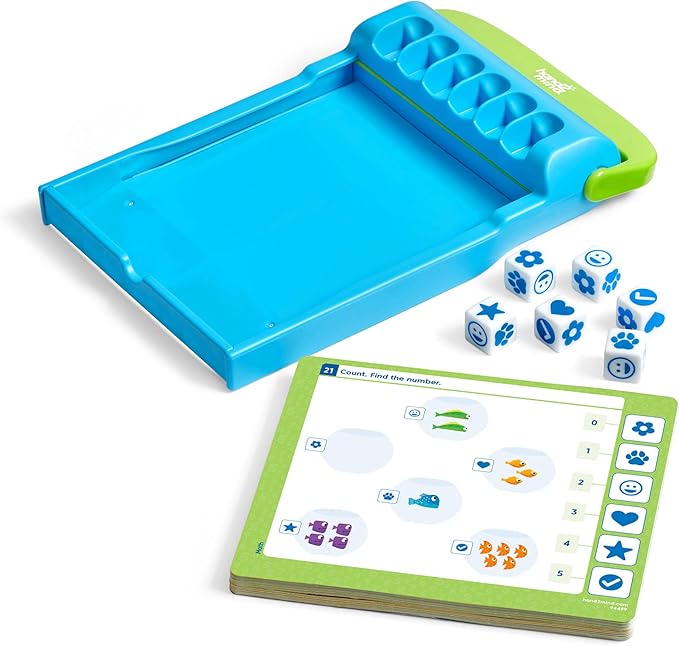 hand2mind ConfiDice! Preschool Prep, Learning Games for Toddlers, Math and Reading Workbook - 100 Activities and Games