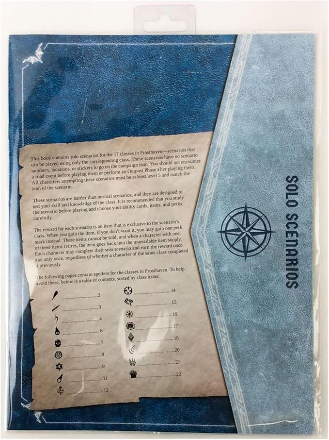 Frosthaven: Solo Scenarios - A Solo Play 17 Scenario Pack for Frosthaven Board Game, Level 5+ Characters, Ages 14+