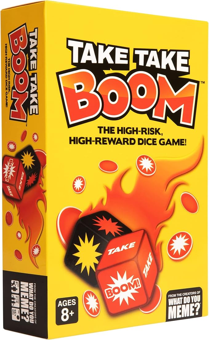 Take Take Boom: The High-Risk, High-Reward Family Dice Game by What Do You Meme?® for 3 + players
