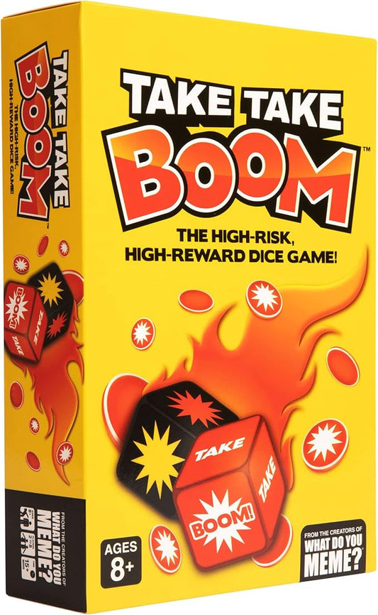 Take Take Boom: The High-Risk, High-Reward Family Dice Game by What Do You Meme?® for 3 + players