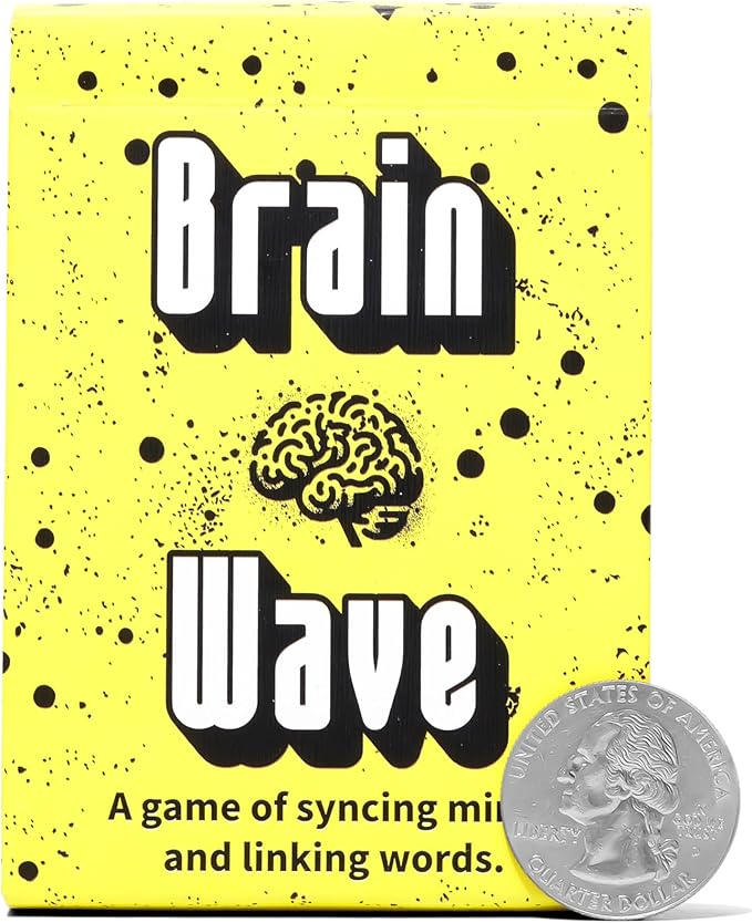 Brain Wave - A Semi-Cooperative Game of Syncing Minds and Linking Words for 3-6 Players - Card Games for Adults - Party Games - Word Games