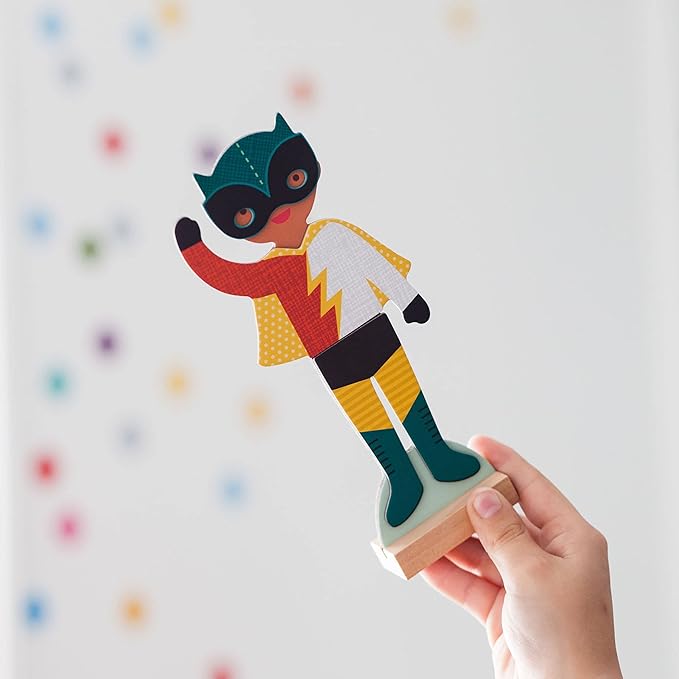 Petit Collage, Dress-Up Magnetic Superheroes