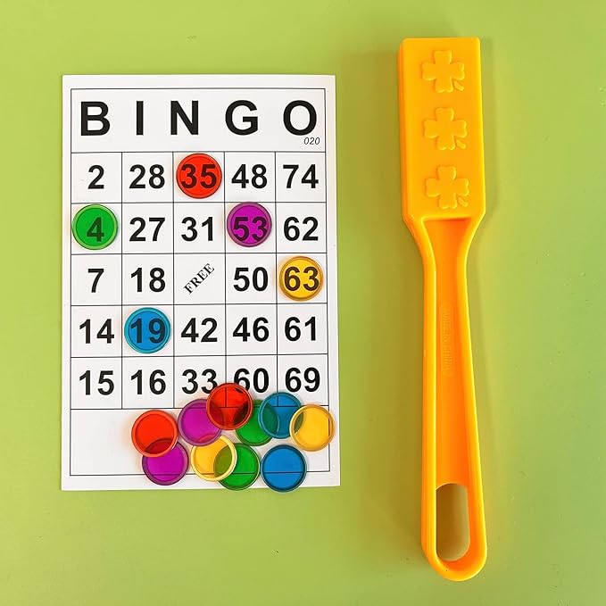 SEETOOOGAMES 300 Pieces Magnetic Bingo Chips Only- Mixed