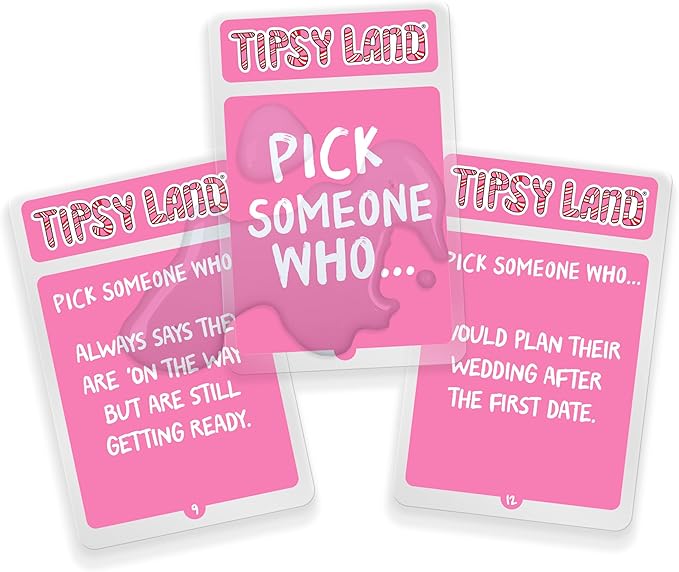 TIPSYLAND Original Edition | Offical Product | Hilarious Adult Board Game | Group Game for Game Nights, Parties and More | Fun Challenges, Dares & Mini-Competitions | 3-8 Players