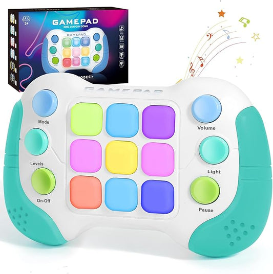 Fast Push Fidget Toys Handle, Flashing Handheld Game for Kids Teens Adults, Electronic Brain & Memory Game, Quick Push Buttons Gamepad, Xmas Birthday Gifts STEM Toys for Boys Girls