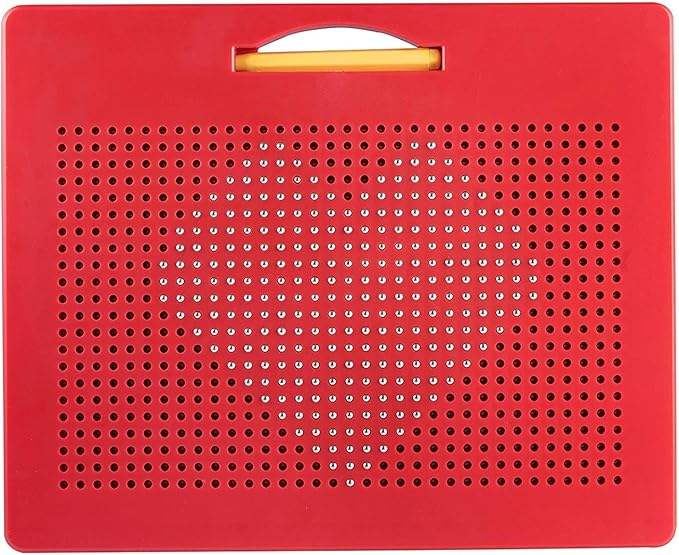 Playmags Magnetic Drawing Board, Large Writing Tablet for Kids & Toddlers, Magnet Beads w/Drawing Stylus, (12" x 10") - STEM Educational Activities for Boys & Girls Ages 4-8