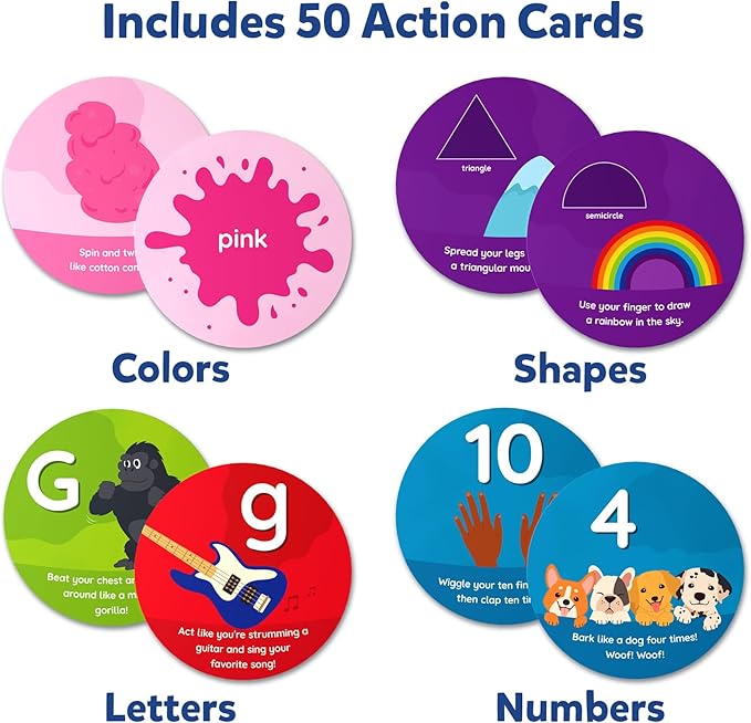 Skillmatics Card Game for Toddlers - Jump & Learn Letters, Numbers, Shapes & Colors, Preschool Learning, Travel Toys, Gifts for Kids Ages 2, 3, 4, 5