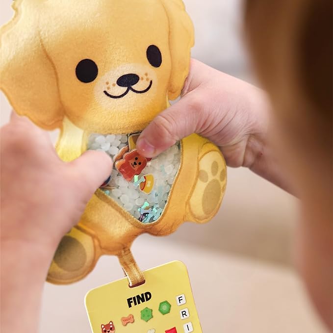 BIZYBOO - The Original Seek & Find Plush - Hidden Object Search Problem Solving Educational Matching Game for Kids 2 and Up (Smores)