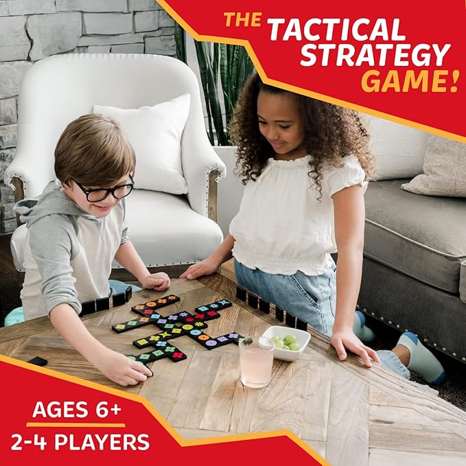 MindWare Qwirkle Color Blind Friendly Family Game Game for Kids and Adults - Fun Family Game Night Game for Concentration and Visual-Thinking Skills - Ages 6+