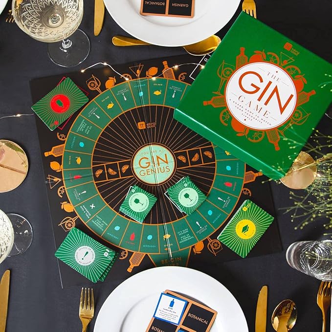 Talking Tables Gin Themed Trivia Board Game, Games Night, Adults, After Dinner Party,General Knowledge, G&T, Gin Lover,