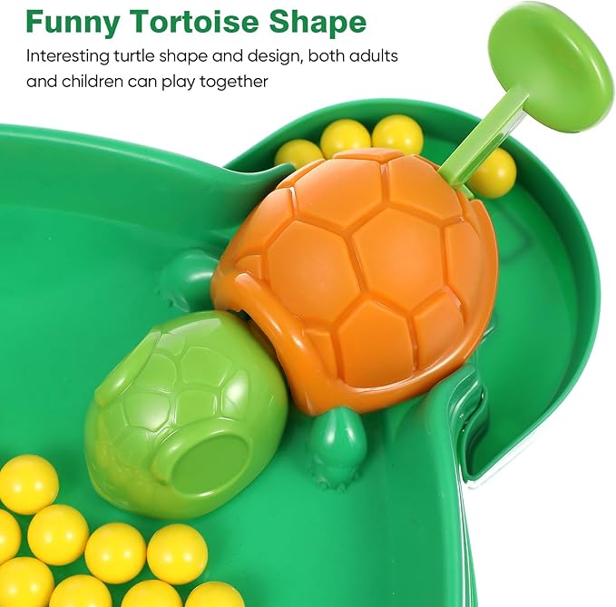Alipis Turtle Board Game: Hungry Board Game for Kids - Table Bean Chessboard Pre-School Early Educational Toys for 4-2 Players, Ages 2+