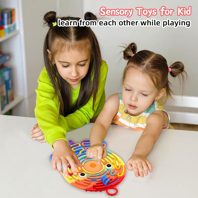 Silicone Sensory Activity Board,Double-Sided Busy Board for Fine Motor Skill,Fidget Toy for Calming, Stress, Anxiety, ADHD, Autism, Silent, No Mess, Kids 3+ & Adults(Octopus,Colorful)