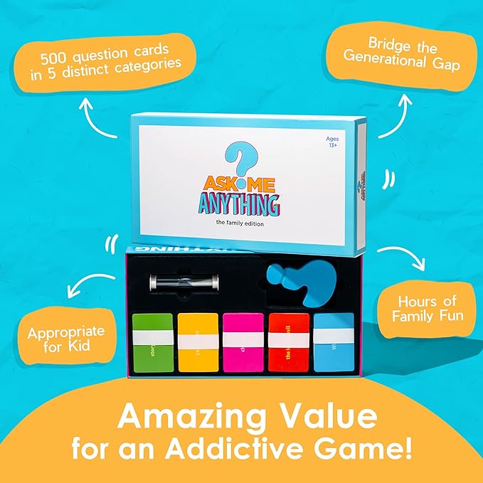 ASKMEANYTHING Ask Me Anything Family Edition - Fun Family Bonding Card Game