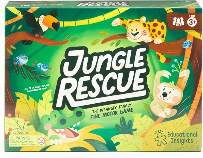 Educational Insights Jungle Rescue Toddler Board Game - Games for Kids Ages 3+, Animal Preschool Games, Board Games for Kids