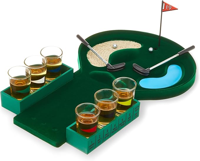 Foster & Rye Putt & Shot Mini Golf Drinking Game, Novelty Bar Games, Party Favors, Groomsman Gifts