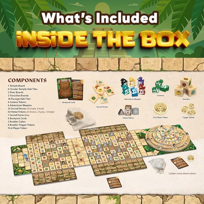 Mayan Curse – A Thrilling Puzzly Board Game with Strategy, Adventure, and Suspense – The Ultimate Tabletop Game for Adults, Families, and Escape Game Room Excitement