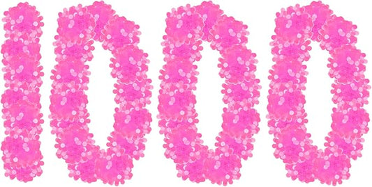 Regal Bingo Plastic Bingo Chips 1000 Pcs - Clear Transparent Counters Game Chips Set for Board Game - Fun Family Bingo Night - 3/4 Inch Pink Color