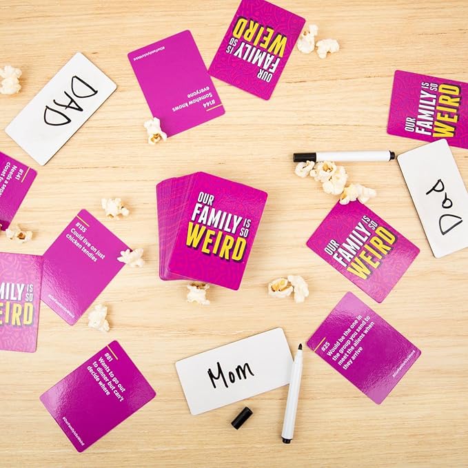 DSS Games Our Family is So Weird - A Fun Family Party Card Game to Decide Who’s Most Likely to Idea for Kids, Adults & Groups | Great for Conversation Starters, Family Game Night