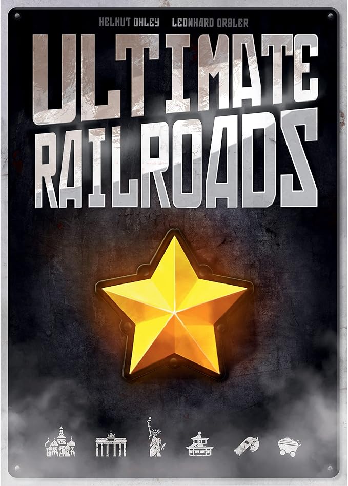 Z-Man Games Ultimate Railroads Board Game | Worker Placement Strategy Game | Train Route-Building Game for Adults and Kids | Ages 12+ | 1-4 Players | Average Playtime 90-120 Minutes