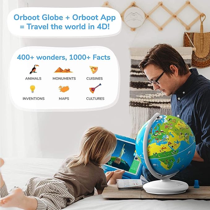 PlayShifu Smart Educational Globe for Kids, Interactive AR Toy, Ideal for Preschool Learning, Birthday Gift for Boys and Girls, STEM Toy for Kids Ages 4-10