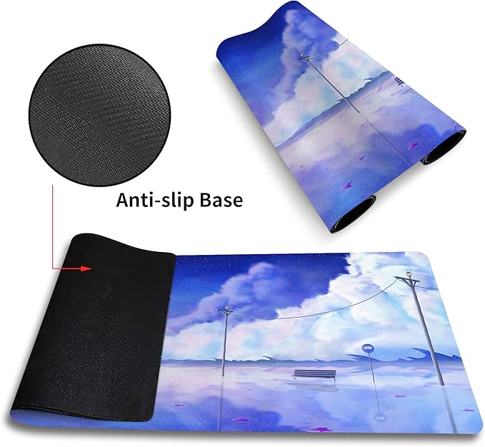 MTG Playmat Forest, TCG Game Play Mat for MTG Landscape Trading Card Smooth Cloth Surface Mousepad Battle Game 23.6X 13.7 inches