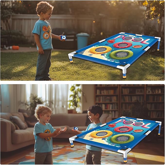 Remit Bean Bag Toss Game, Fun Outdoor Cornhole Set for Ages 3-8