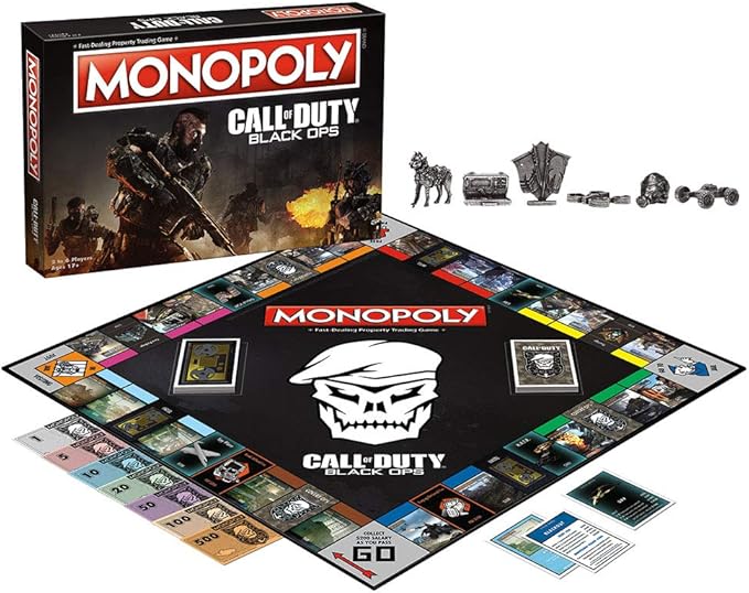 Monopoly Call of Duty Black Ops Board Game | Based on Call of Duty Black Ops Video Game | Officially Licensed Call of Duty Merchandise | Themed Classic Monopoly Game