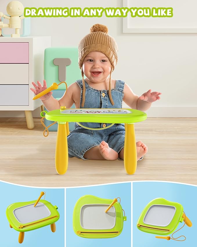 Magnetic Drawing Board, Doodle Board for Toddlers, Magnetic Writing Board, Preschool Learning and Educational Toys for 1 2 3 Years Old Girl Boy, Gift for Birthday Christmas New Year