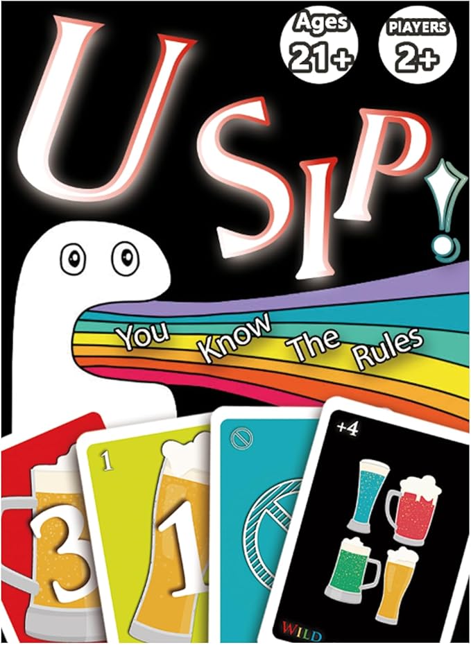 U SIP! - The Drinking Game Cards for Adults, Funny & Easy Warm-Up for Game Nights - Couple Games, Bachelorette Party Games - Everyone Know The Rules Without Learning