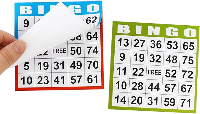 SEETOOOGAMES Bingo Paper Game Cards - 1 Card - 100 Books of 5 Sheets