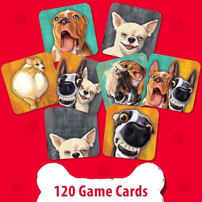Hilarious Card Game with Crazy Dogs, Travel & Family Friendly Party Game for Kids, Teens & Adults, Tic Tac Toe with a Twist, Fast & Fun, Gifts for Board Game Lovers Ages 8, 9, 10 & Up