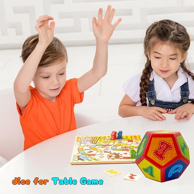 1 Pc 12 Sided ABC Alphabet Game Foam Dice,4.7 Inches A to L Dodecahedrons Dice Kids Board Game Educational Toy for Table Games,to Get Your Lucky Letter!