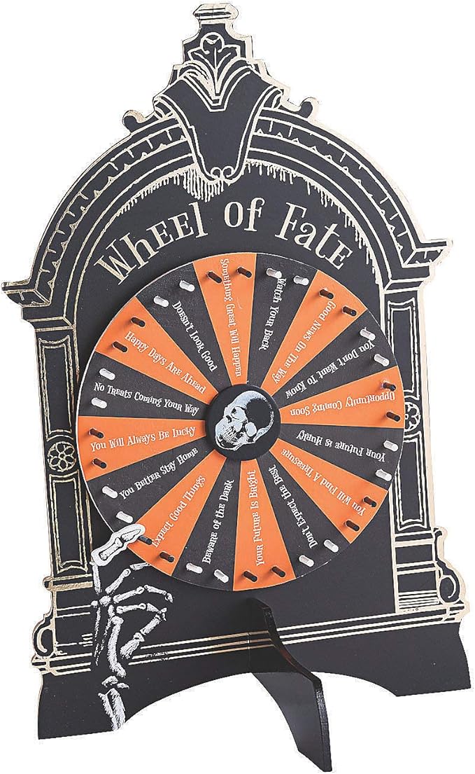Fun Express Halloween Fortune Wheel of Fate Game (Wood) Halloween Party Decor