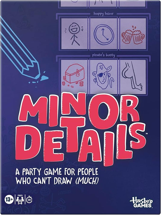 Minor Details Board Game | A Party Game for People Who Can’t Draw (Much) | Ages 13+| 3-6 Players | 20 Mins. | Fun Drawing Games for Adults and Teens
