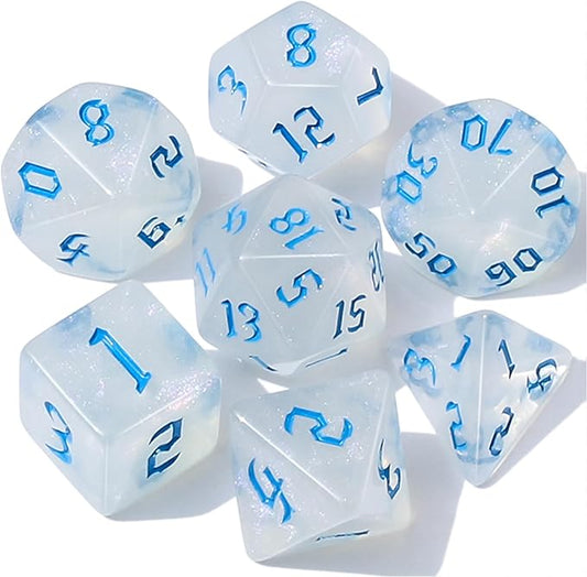 CiaraQ DND Polyhedral Dice Set with Dice Bag for Dungeons and Dragons RPG MTG Role Playing Table Games