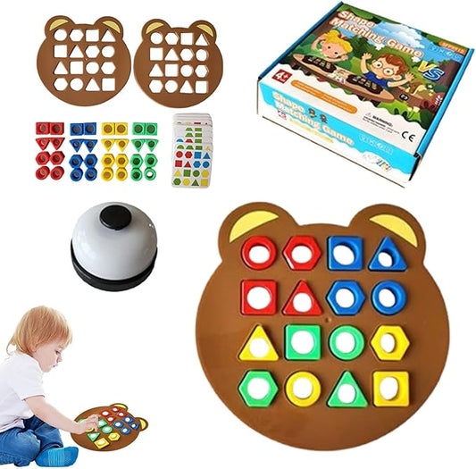 Shape Matching Game, Shape Toys,Hailoyearn/Strikingside/Toselfwith/Cstrikingide Puzzles Geometric Shape Sorter Toy, Checkerboard Interactive Boards Game (1 Set)