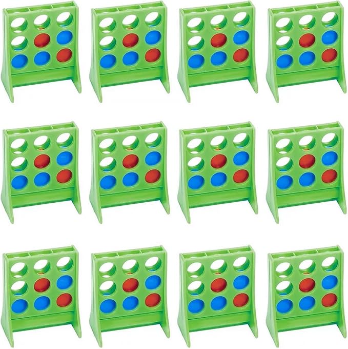 Amscan Three-in-A-Row Game Mini, Pack of 12, Multicolor