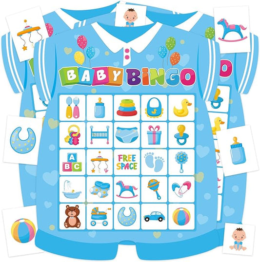 Baby Shower Bingo Game for Adults, 24 Players Baby Shower Bingo Cards Newborn Bingo Game for Family Friends Large Group Activity