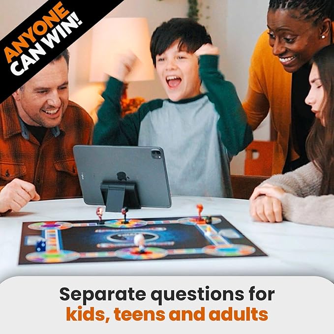 Outsmarted - The Live Quiz Show - 2025 Version - Remote Board Game - More than 10000 Multimedia Questions and Updates, Live TV Quiz Show, Family Game Night - Games for Adults, Teens and Kids - Ages 8+