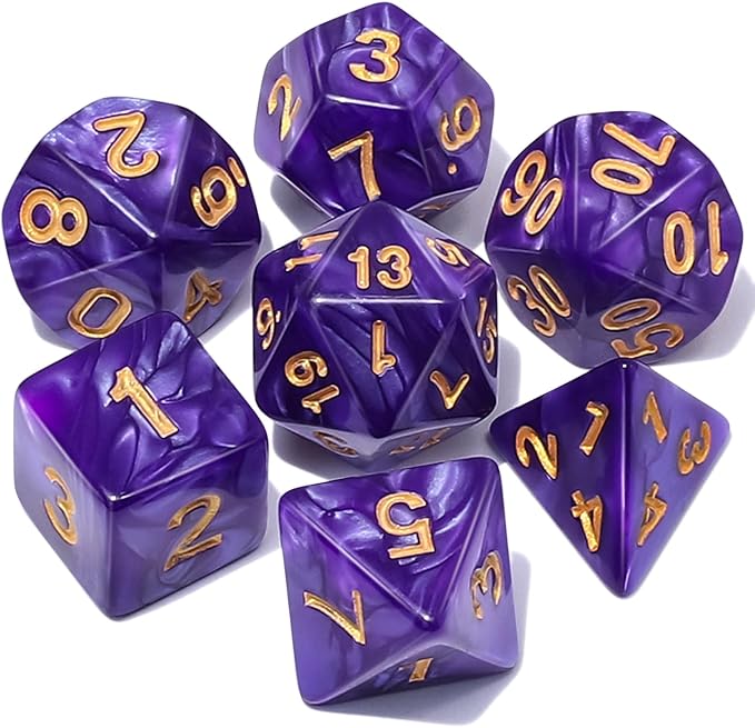 CiaraQ DND Polyhedral Dice Set with Dice Bag for Dungeons and Dragons RPG MTG Role Playing Table Games