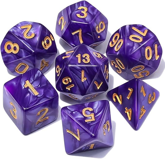 CiaraQ DND Polyhedral Dice Set with Dice Bag for Dungeons and Dragons RPG MTG Role Playing Table Games